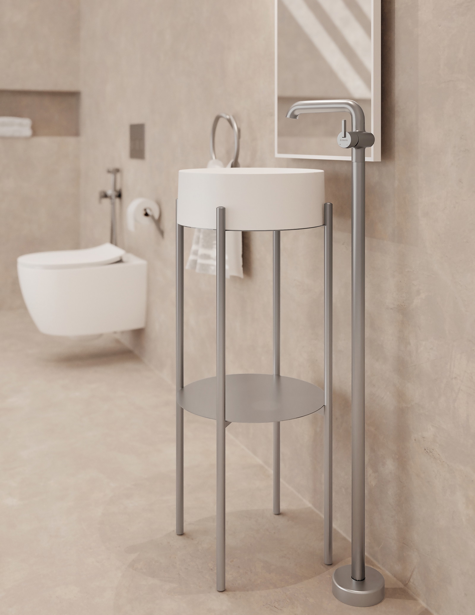 【国内正規品】 słuchawką ze podtynkowa bidetowa Bateria typu stal - bidetta PipeParts